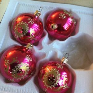 Pink Vintage Ornaments